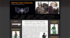 Desktop Screenshot of batmanjokercostumes.com