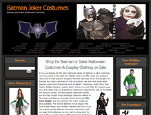 Tablet Screenshot of batmanjokercostumes.com